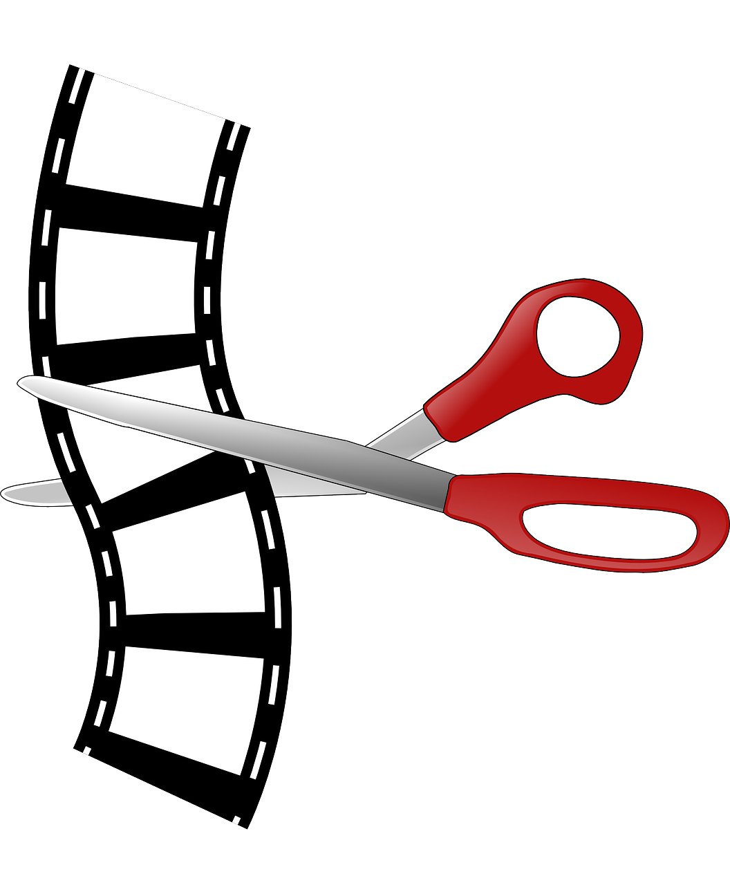 8mm Movie Reels Film On Splicer Ans Scissors Stock Photo