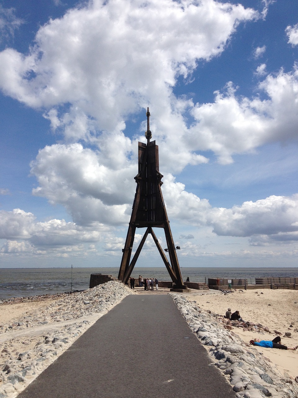 cuxhaven kugelbake sky free photo