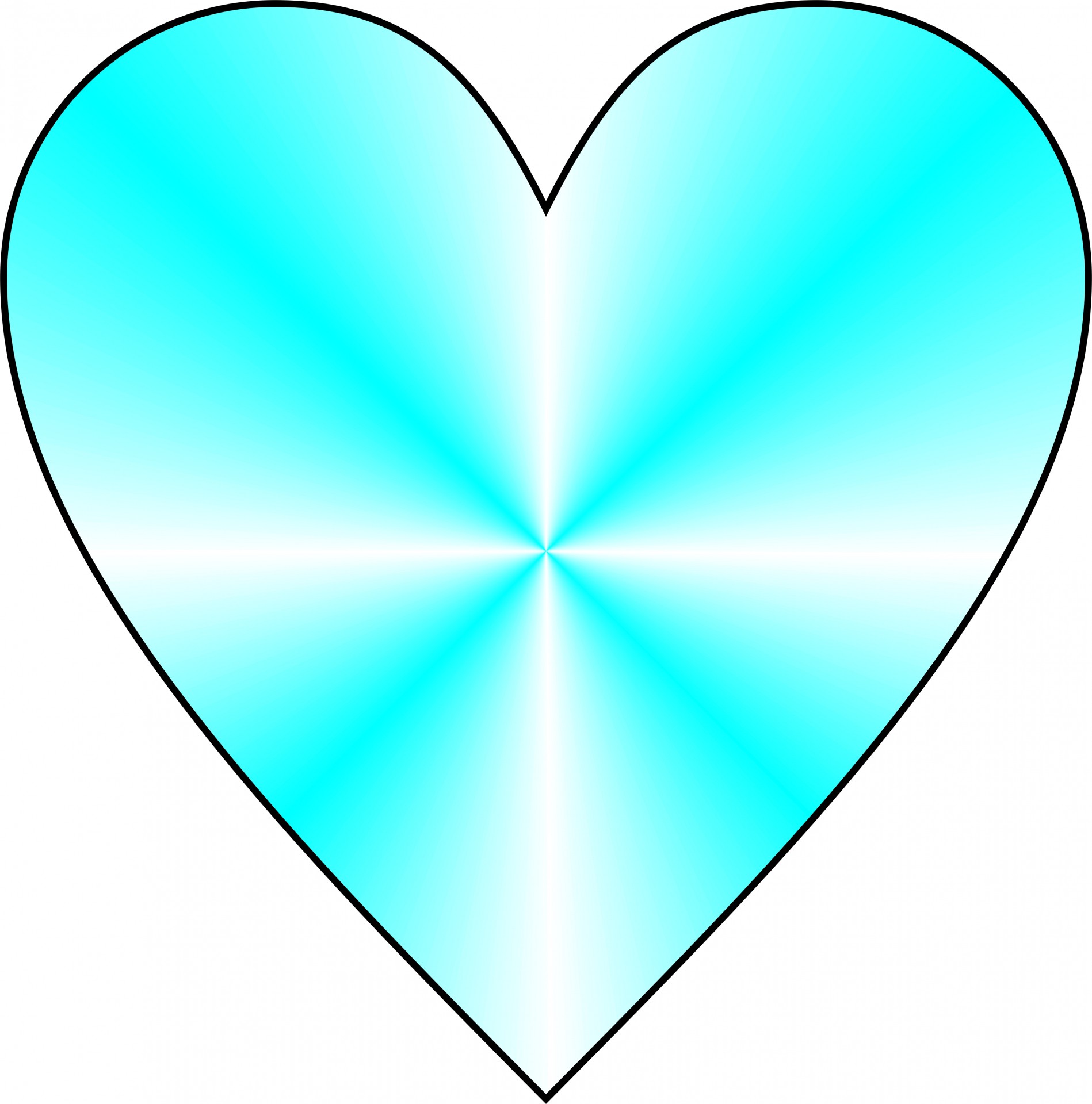 conical cyan heart free photo