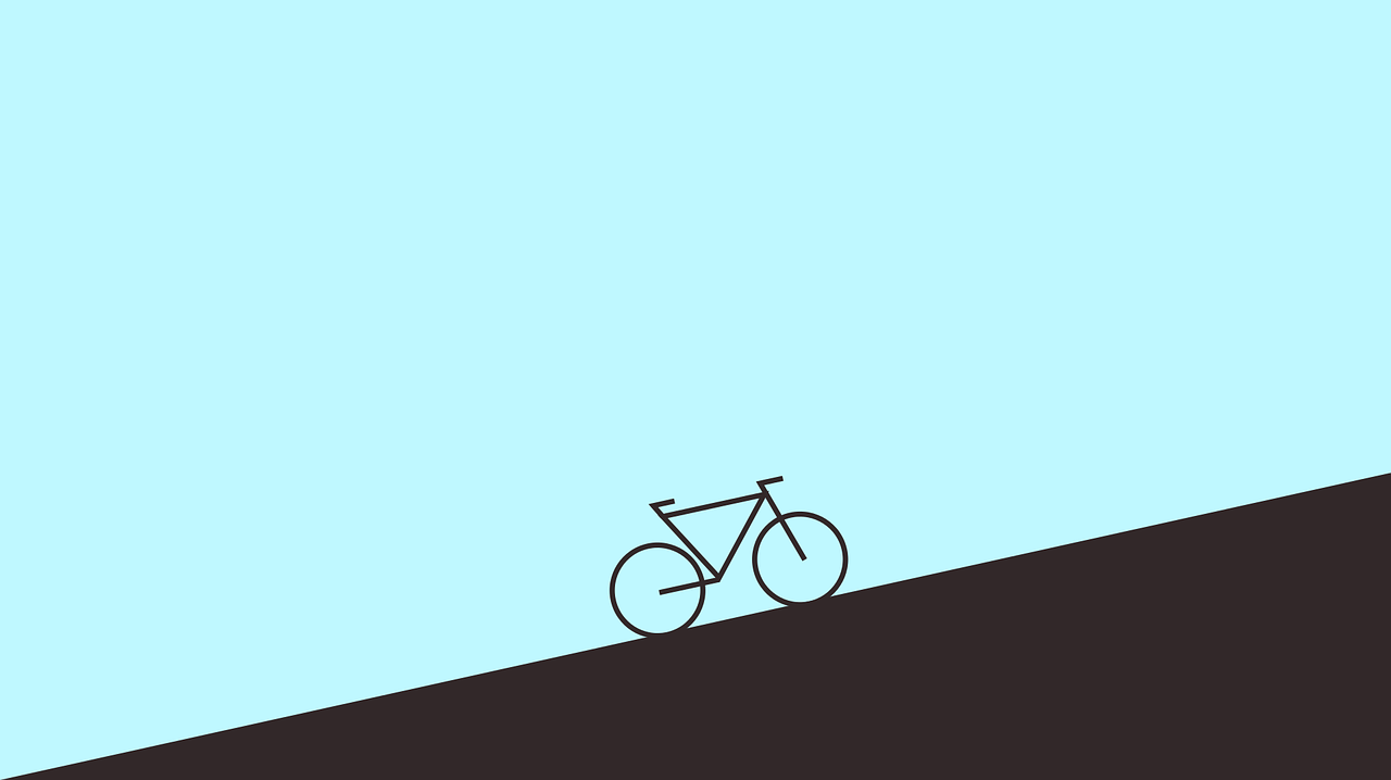 cycle hill minimal free photo