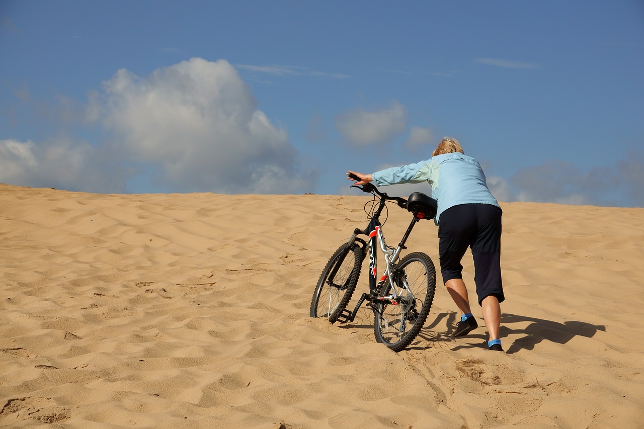 cycling  desert  sand free photo