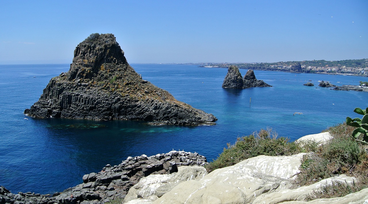 cyclopean isles sicily italy free photo