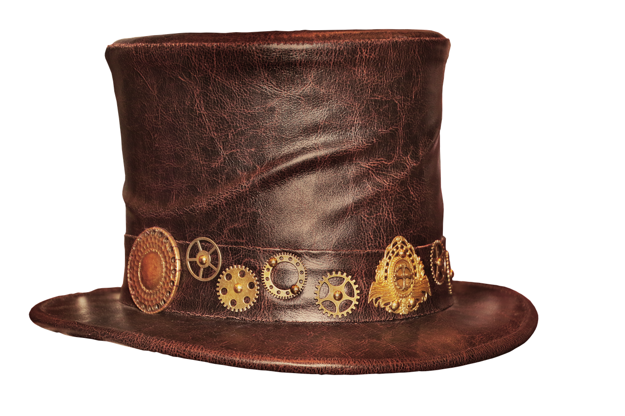 cylinder  leather hat  steampunk free photo