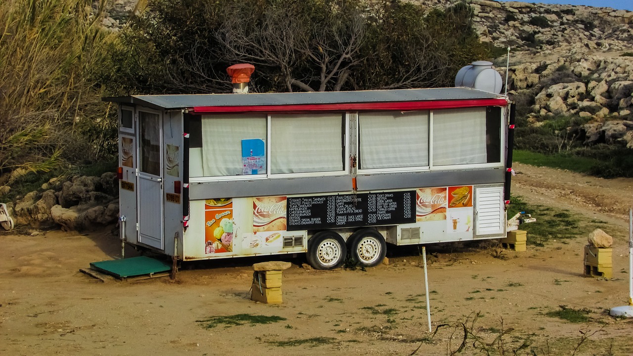 street food caravan cyprus free photo