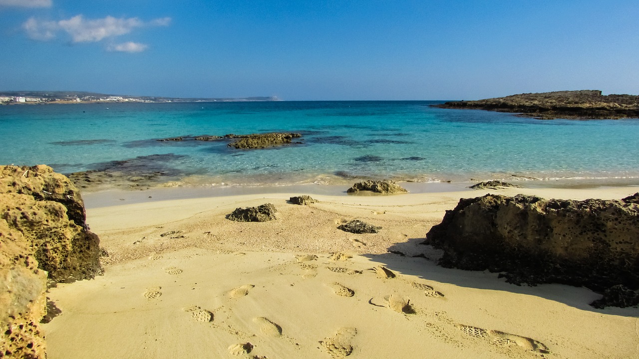 cyprus makronissos beach cove free photo
