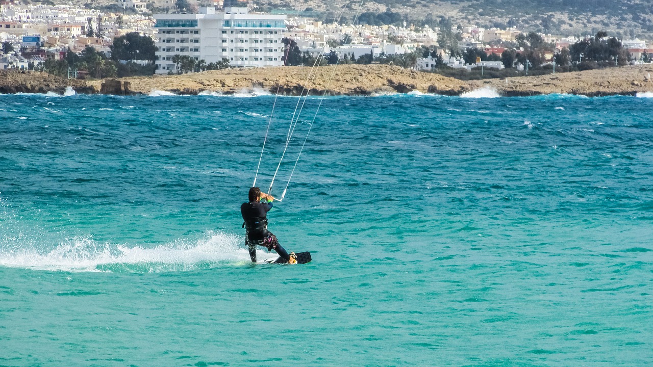 cyprus kite surf kitesurfing free photo