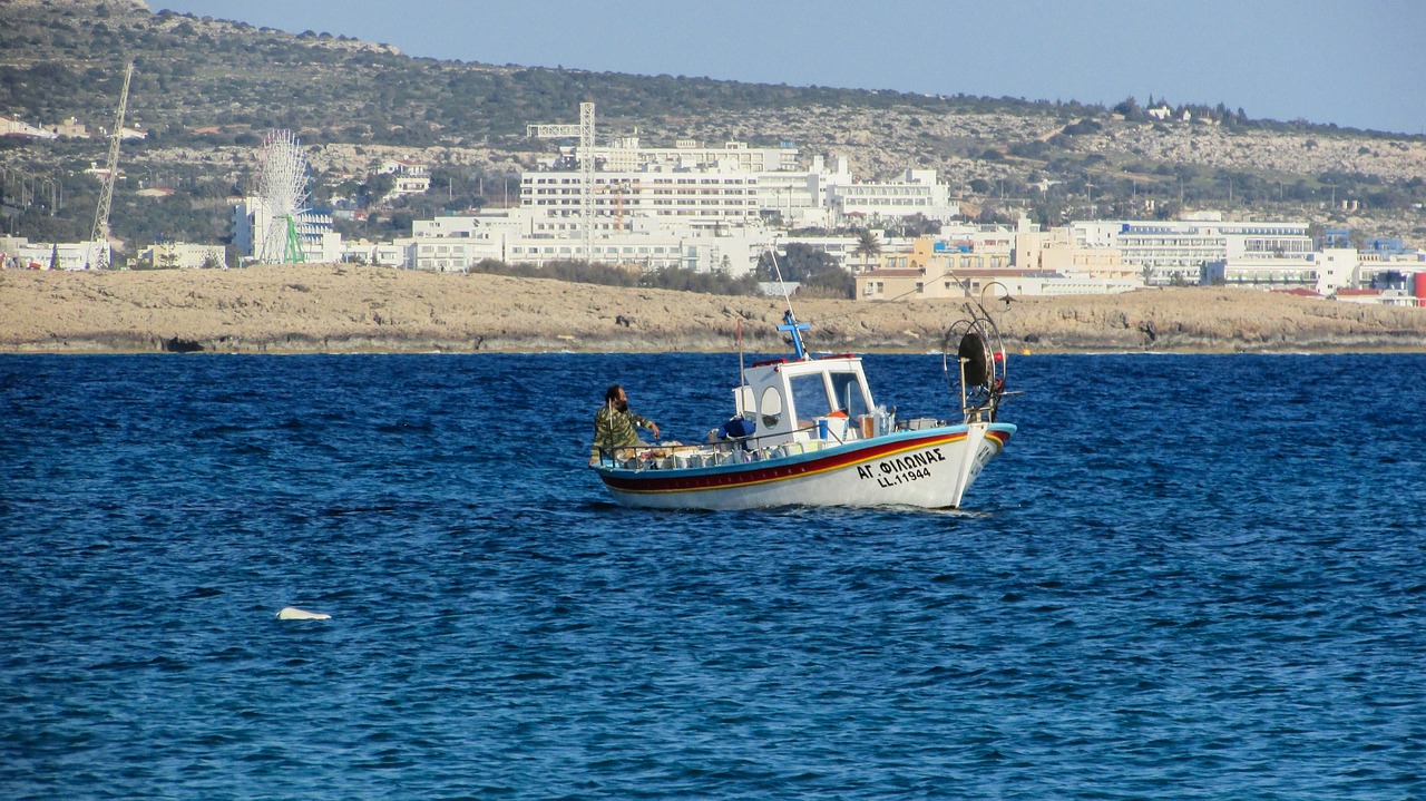 cyprus ayia napa fishing boat free photo