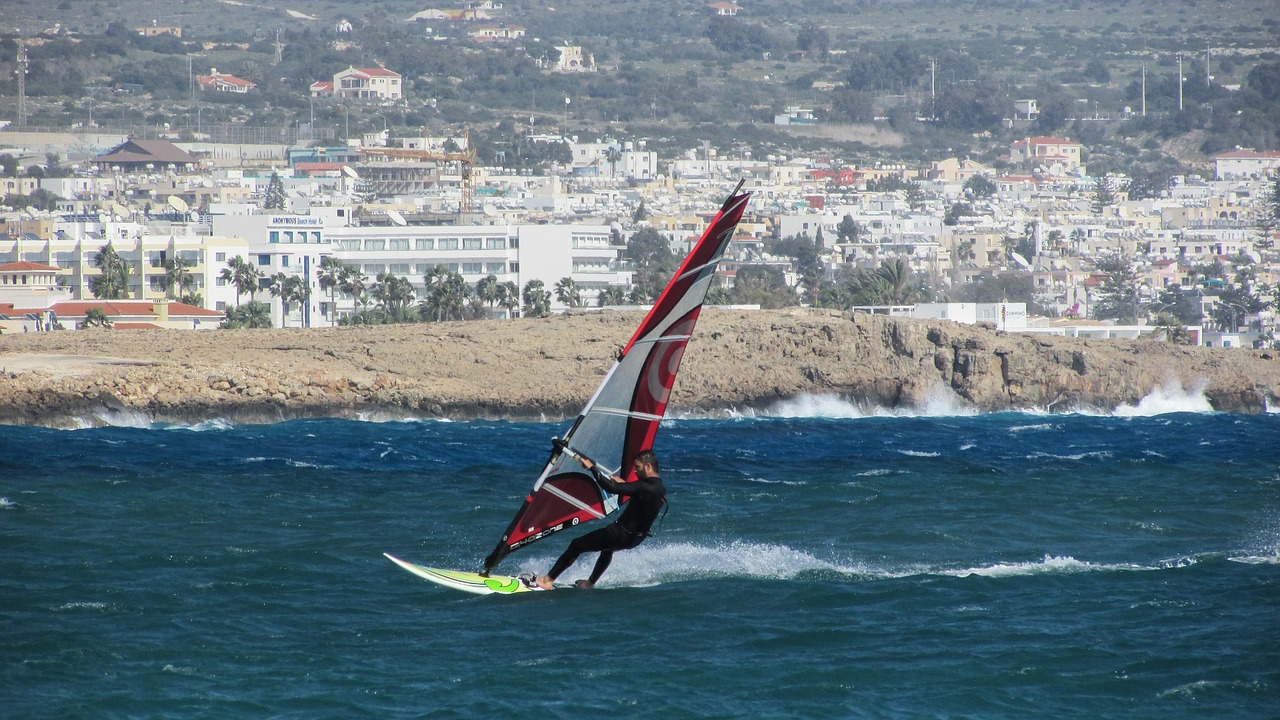 cyprus ayia napa windsurfing free photo