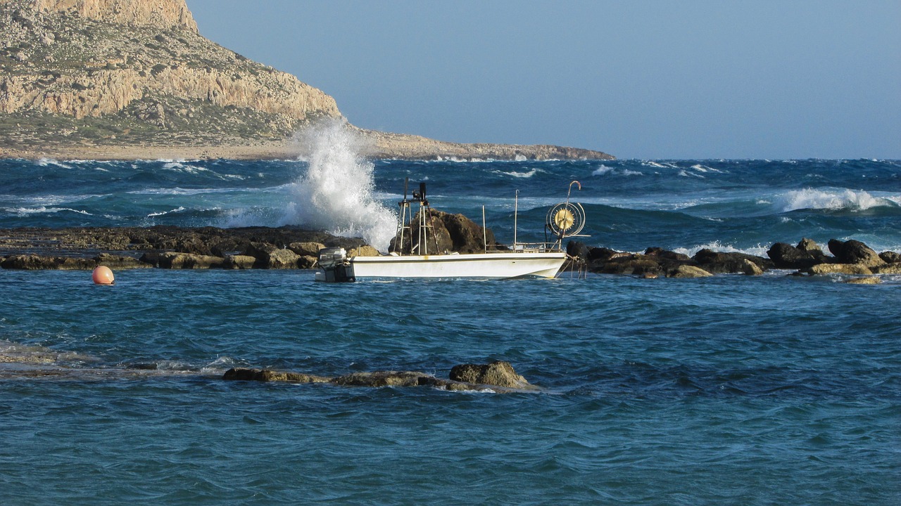 Download free photo of Cyprus,ayia napa,kermia beach,boat,waves - from