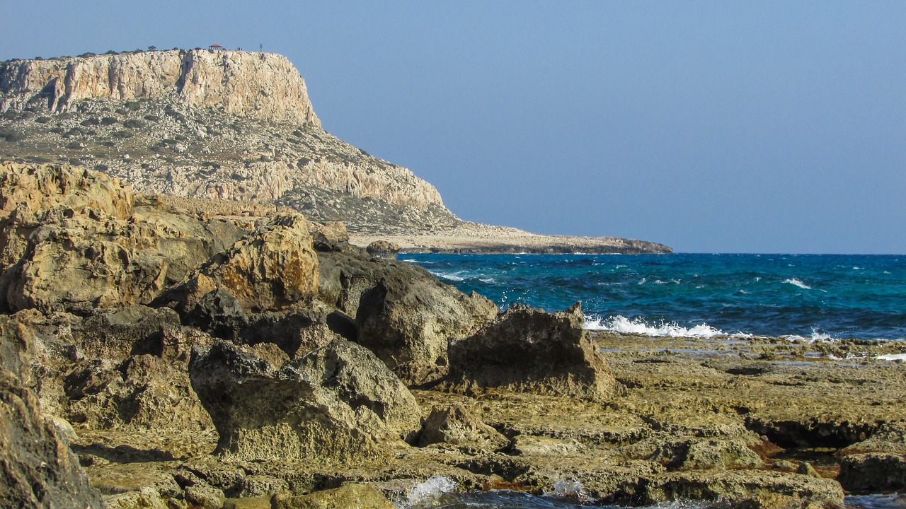 cyprus cavo greko rocky coast free photo