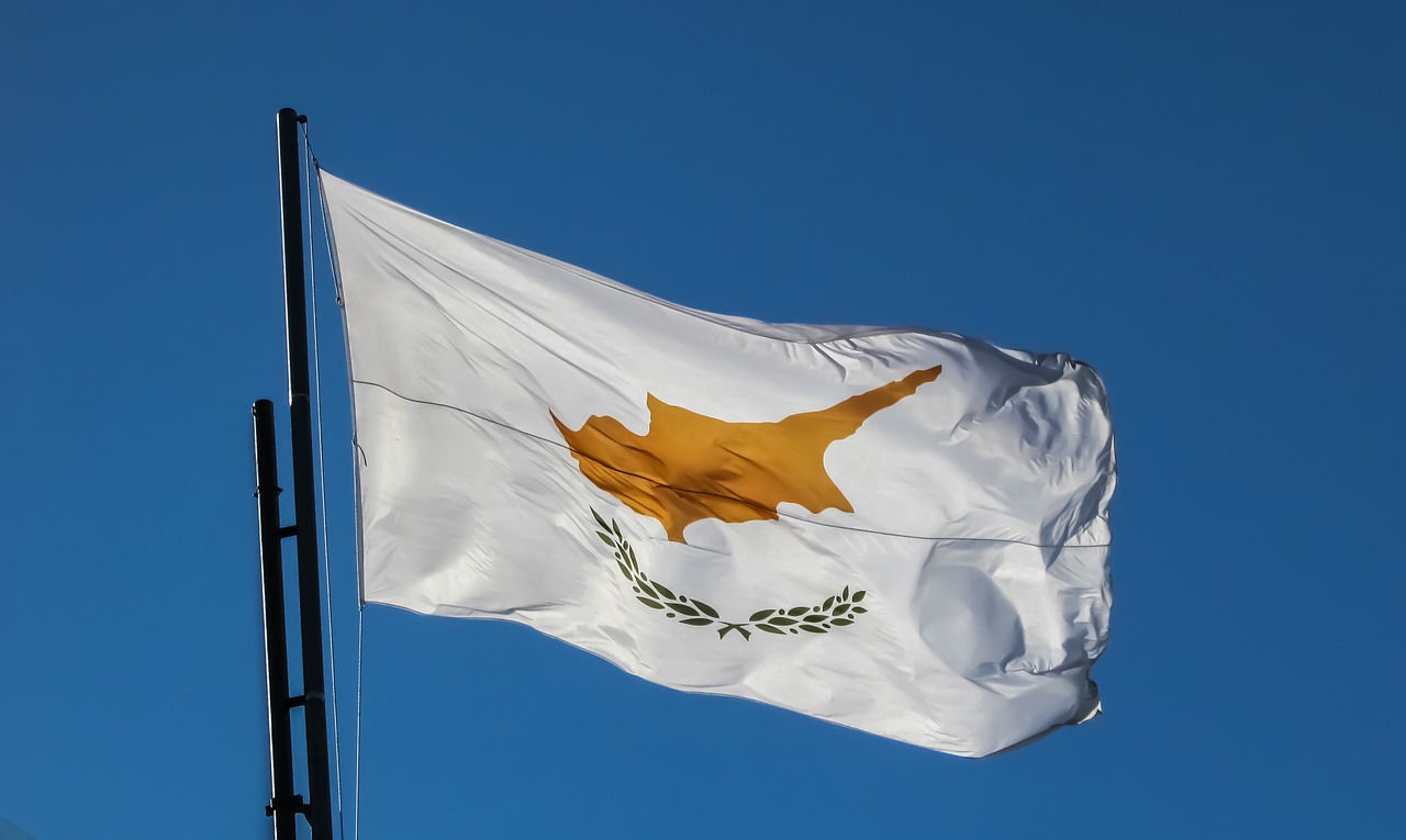 cyprus flag waving free photo