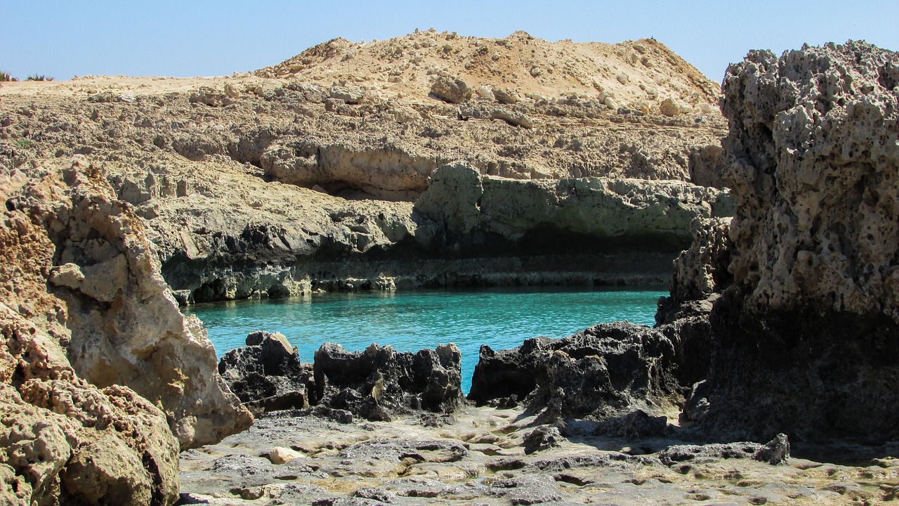 cyprus ayia napa rocky coast free photo