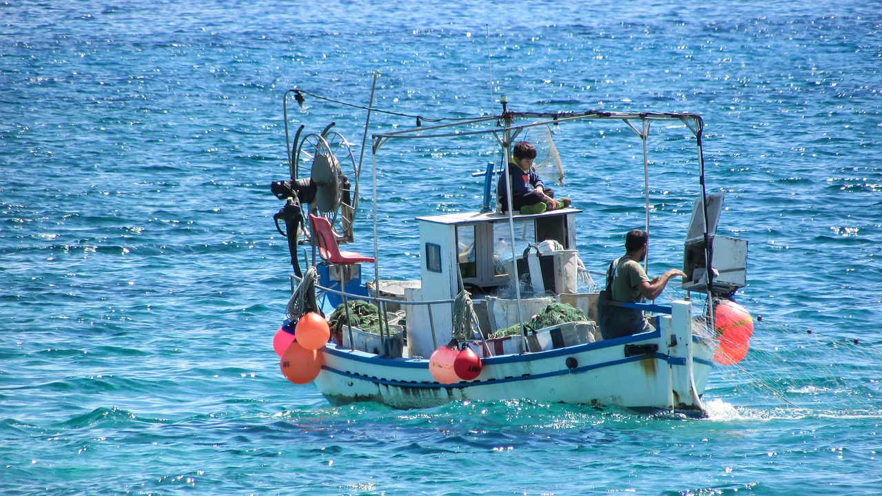 cyprus potamos liopetri fishing boat free photo