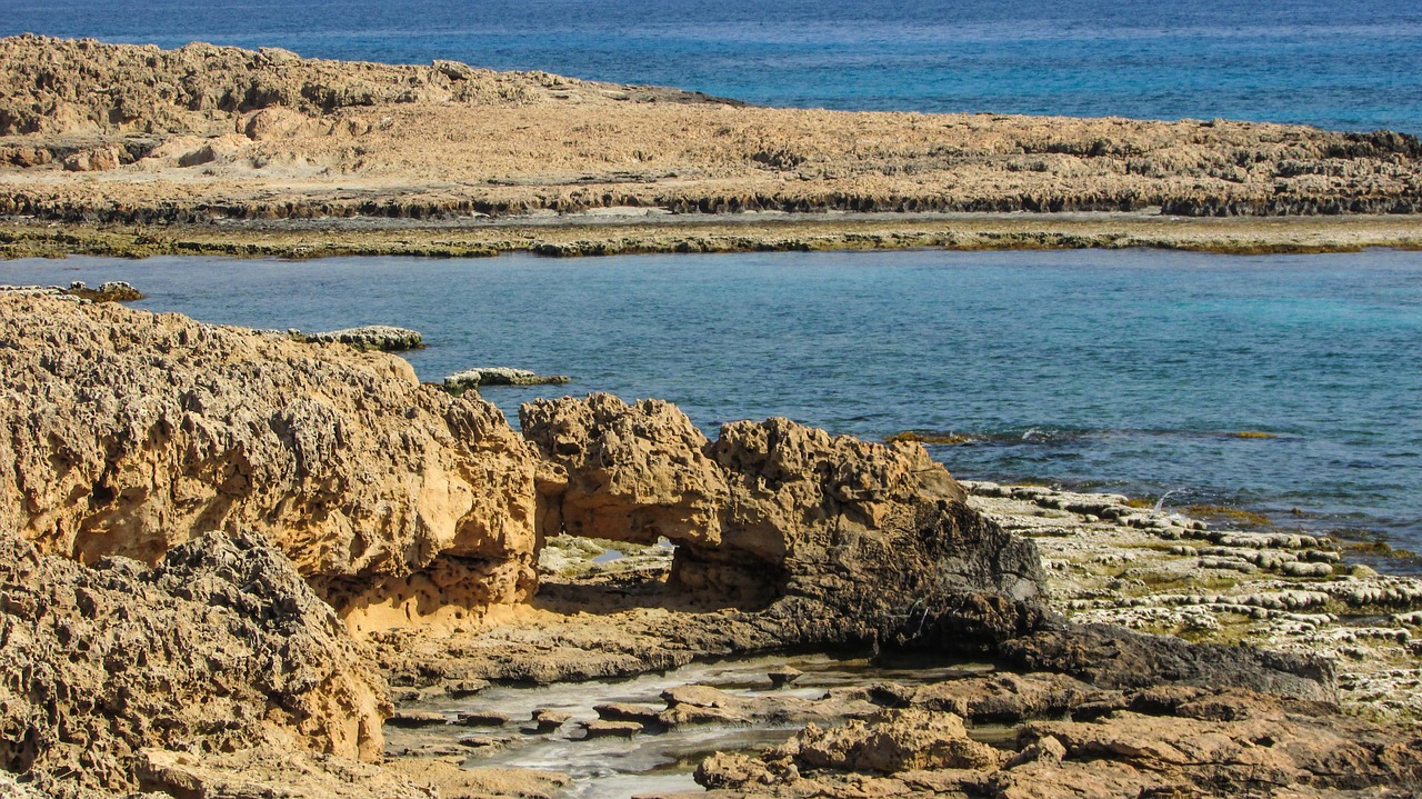 cyprus ayia napa rocky coast free photo