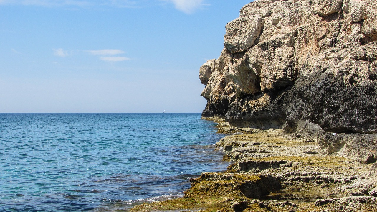 cyprus xylofagou rocky coast free photo
