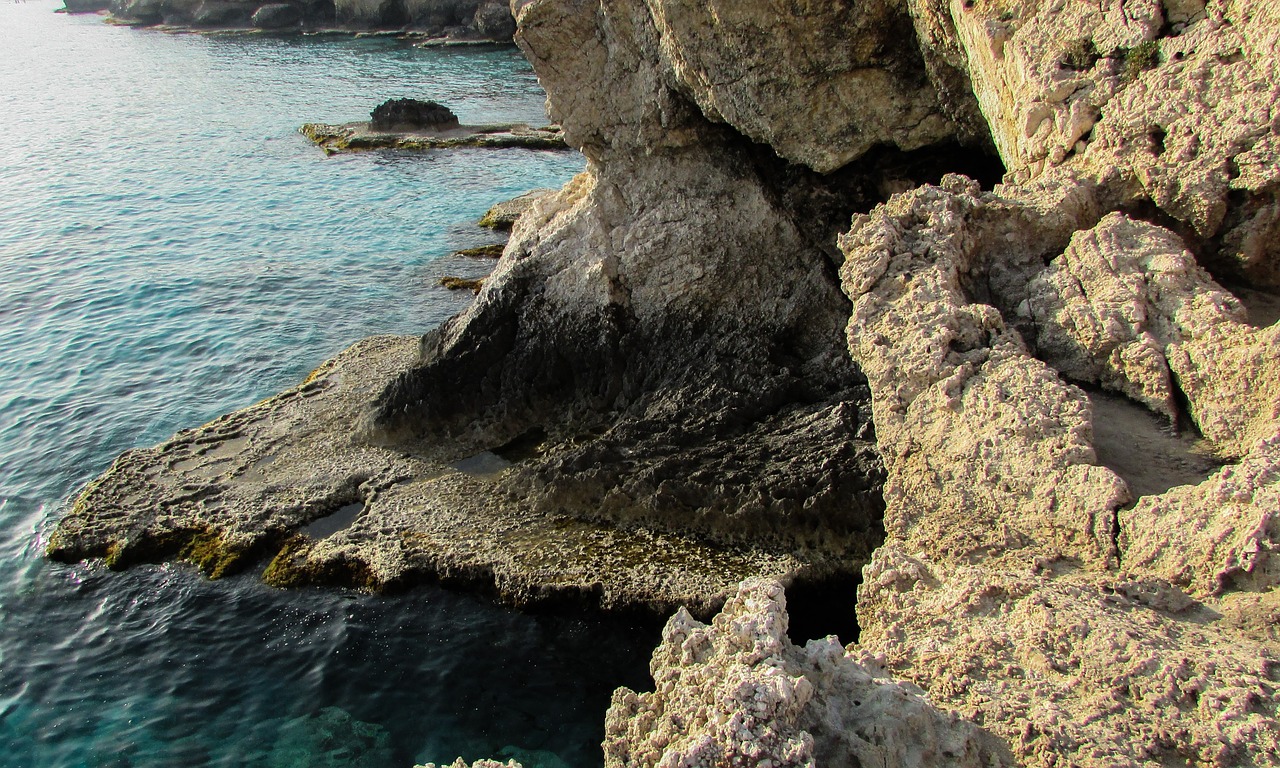 cyprus ayia napa rocky coast free photo