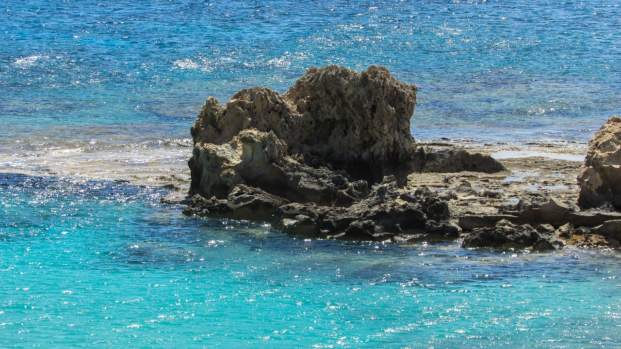 cyprus rocky coast sea free photo