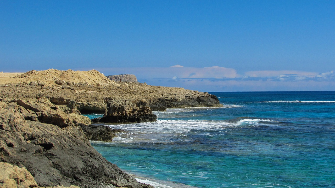 cyprus cavo greko rocky coast free photo