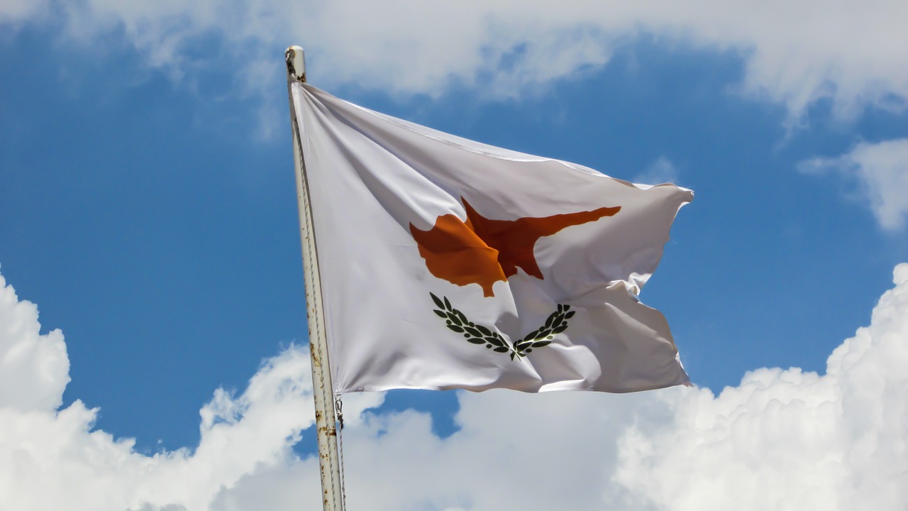 cyprus flag waving free photo