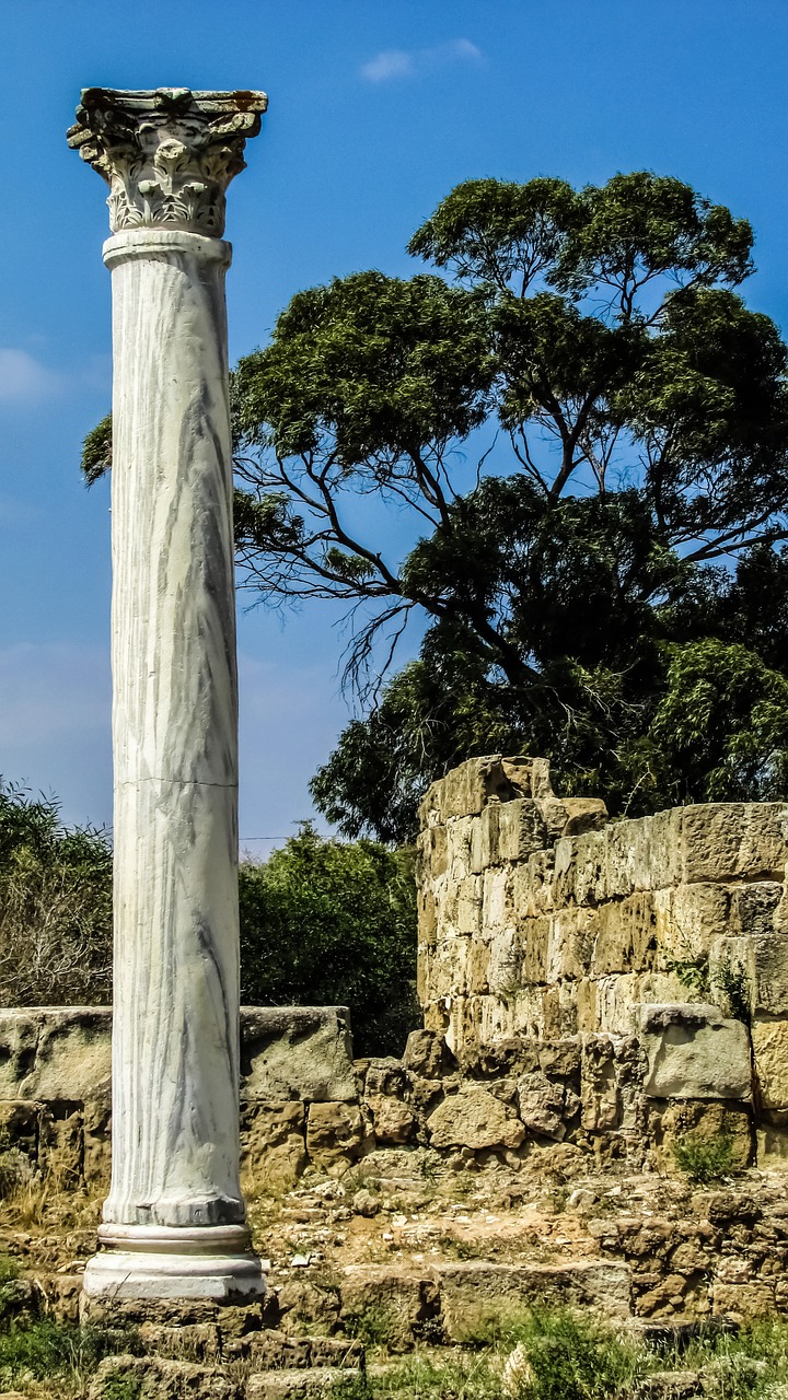 cyprus salamis pillar free photo