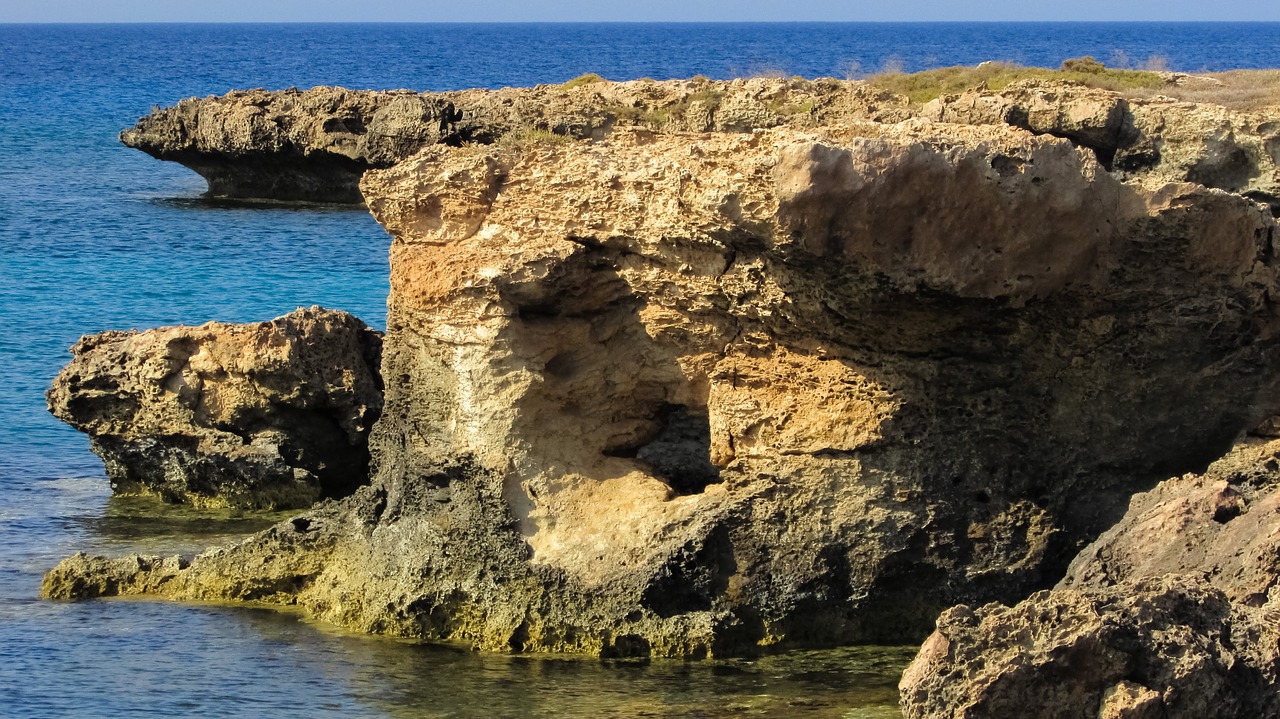 cyprus protaras rock formations free photo