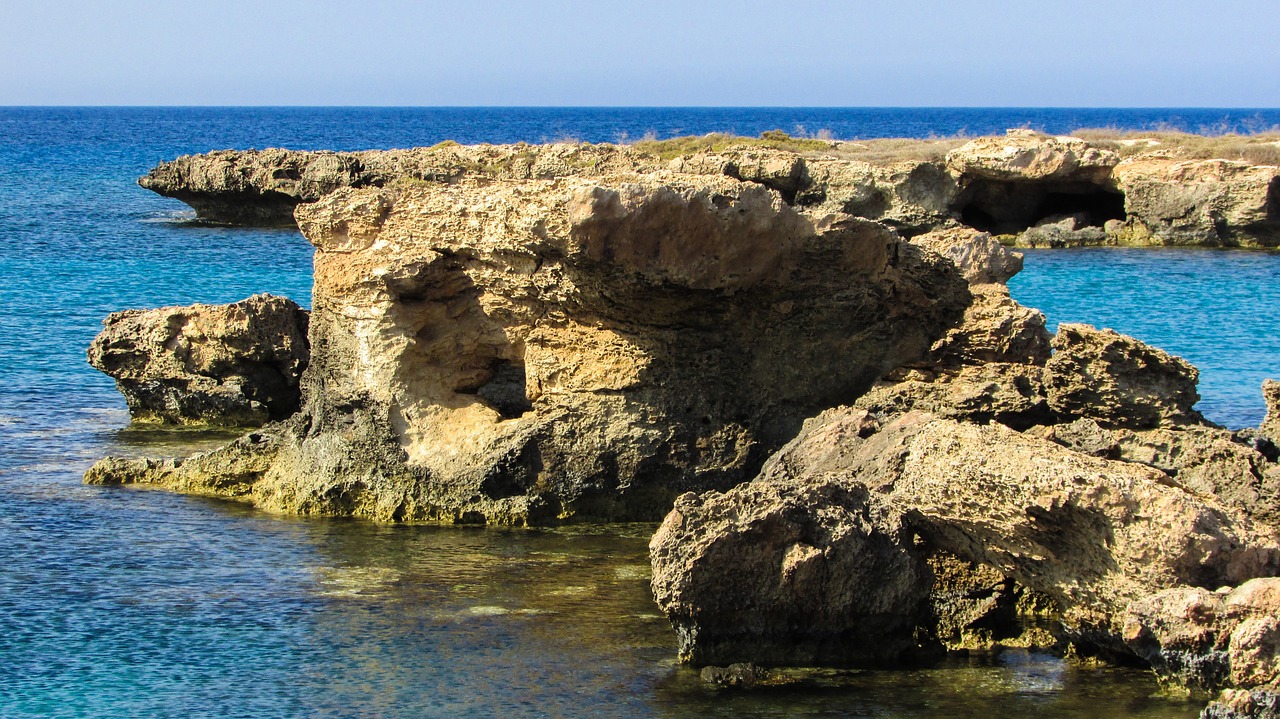 cyprus protaras rock formations free photo