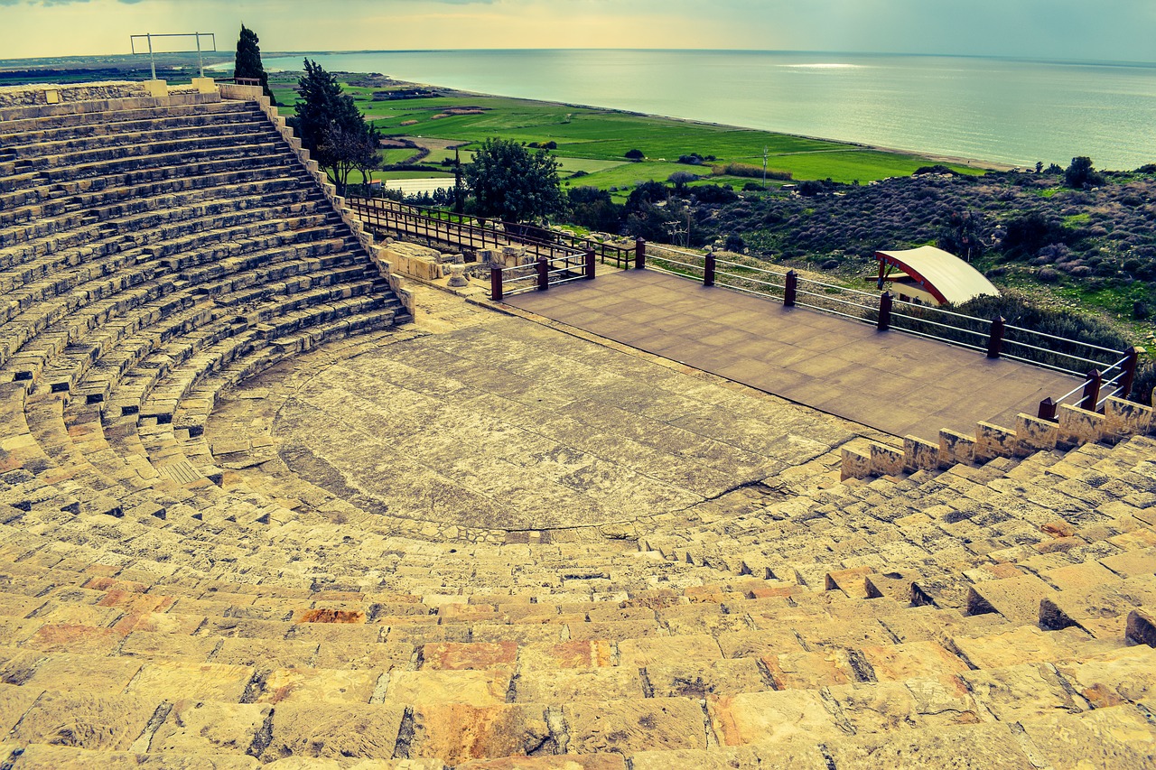 cyprus kourion ancient theatre free photo