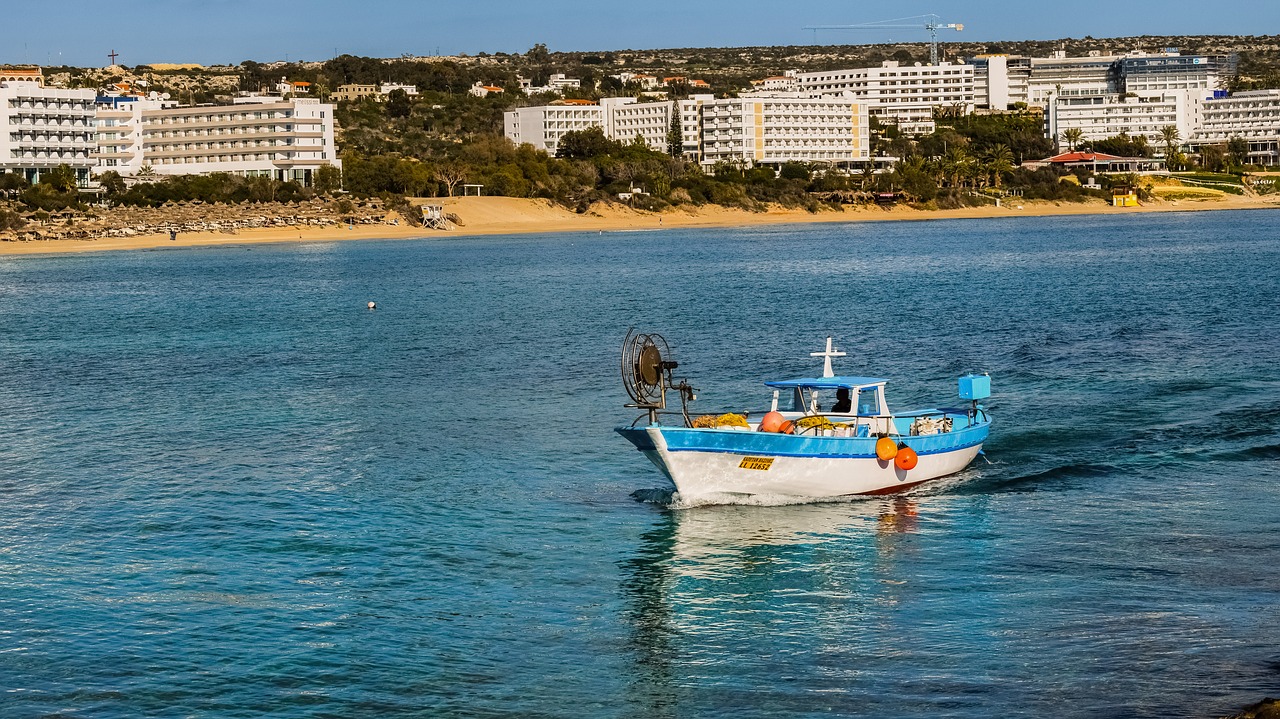 cyprus ayia napa fishing boat free photo