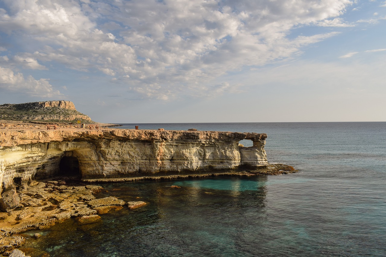 cyprus cavo greko sea caves free photo