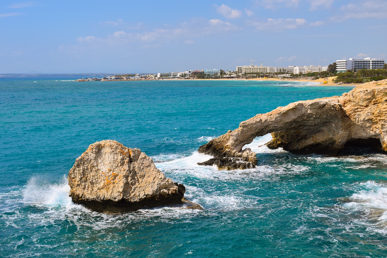 cyprus ayia napa natural arch free photo