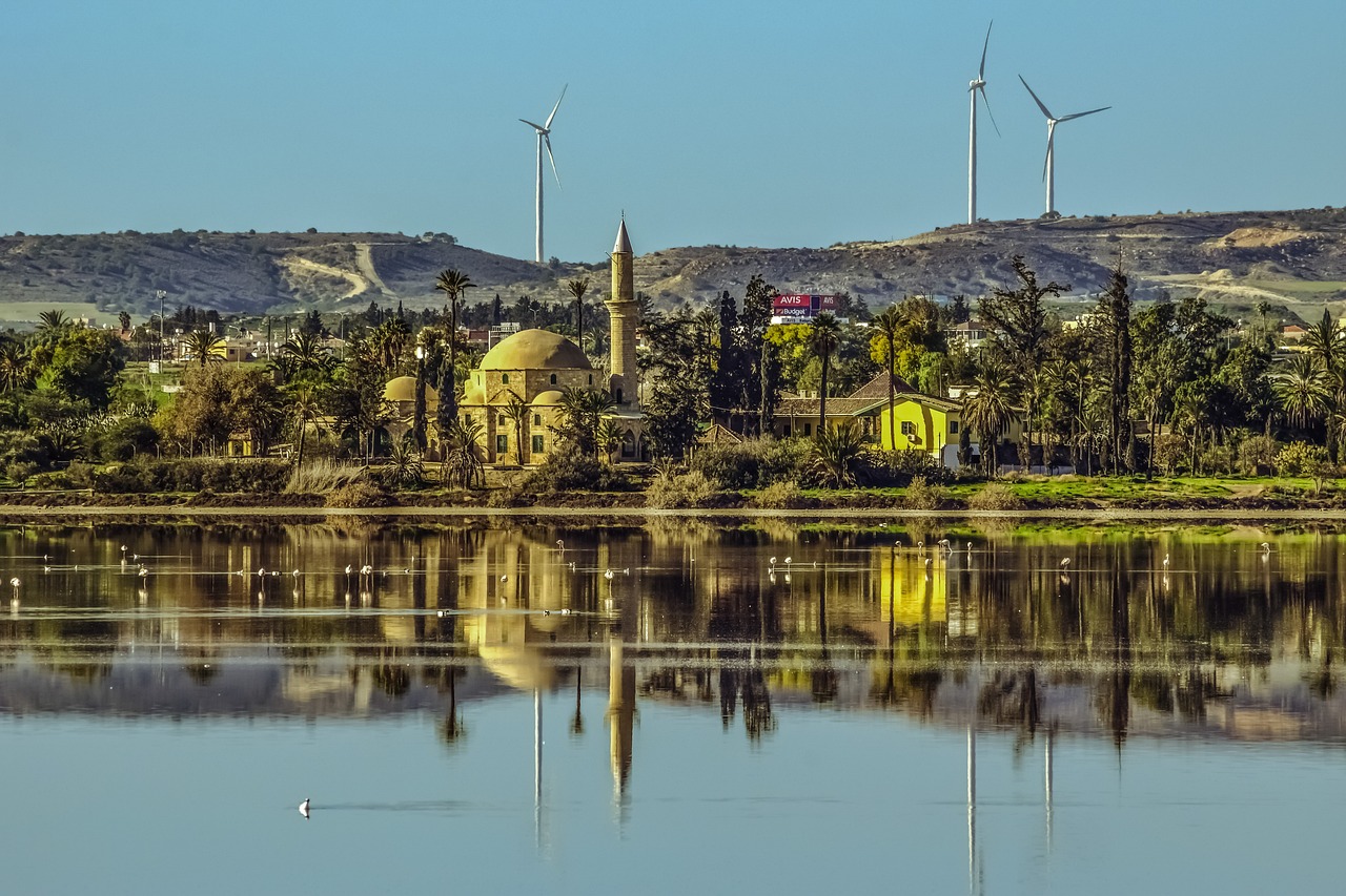 cyprus larnaca lake free photo