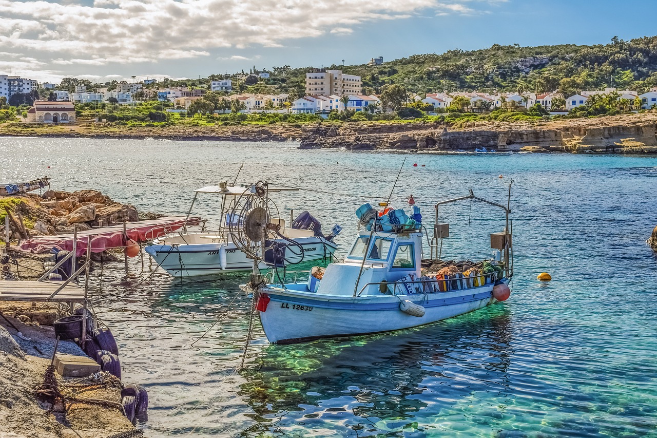 cyprus protaras fishing shelter free photo