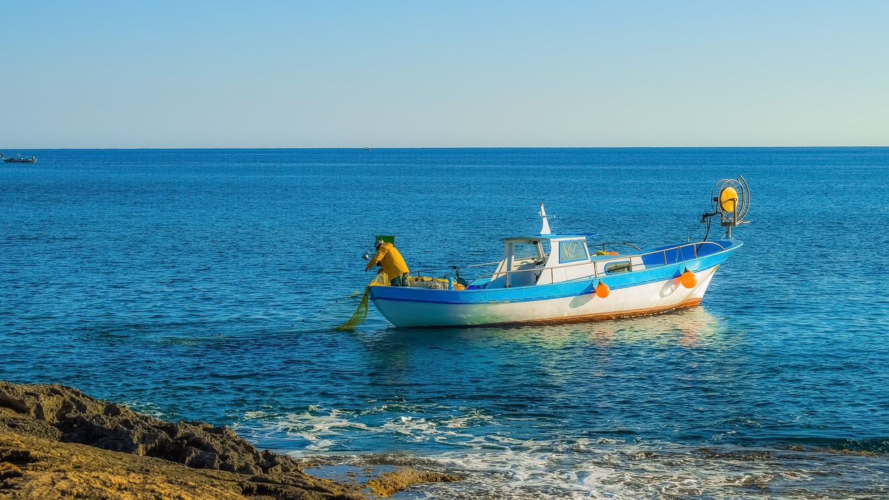 cyprus ayia napa fishing boat free photo