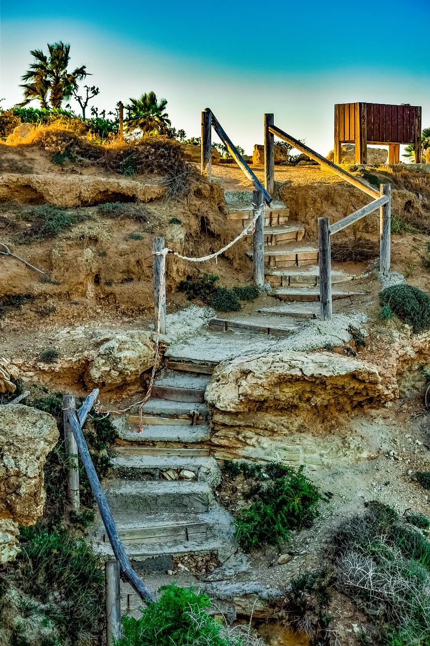 cyprus kapparis stairs free photo