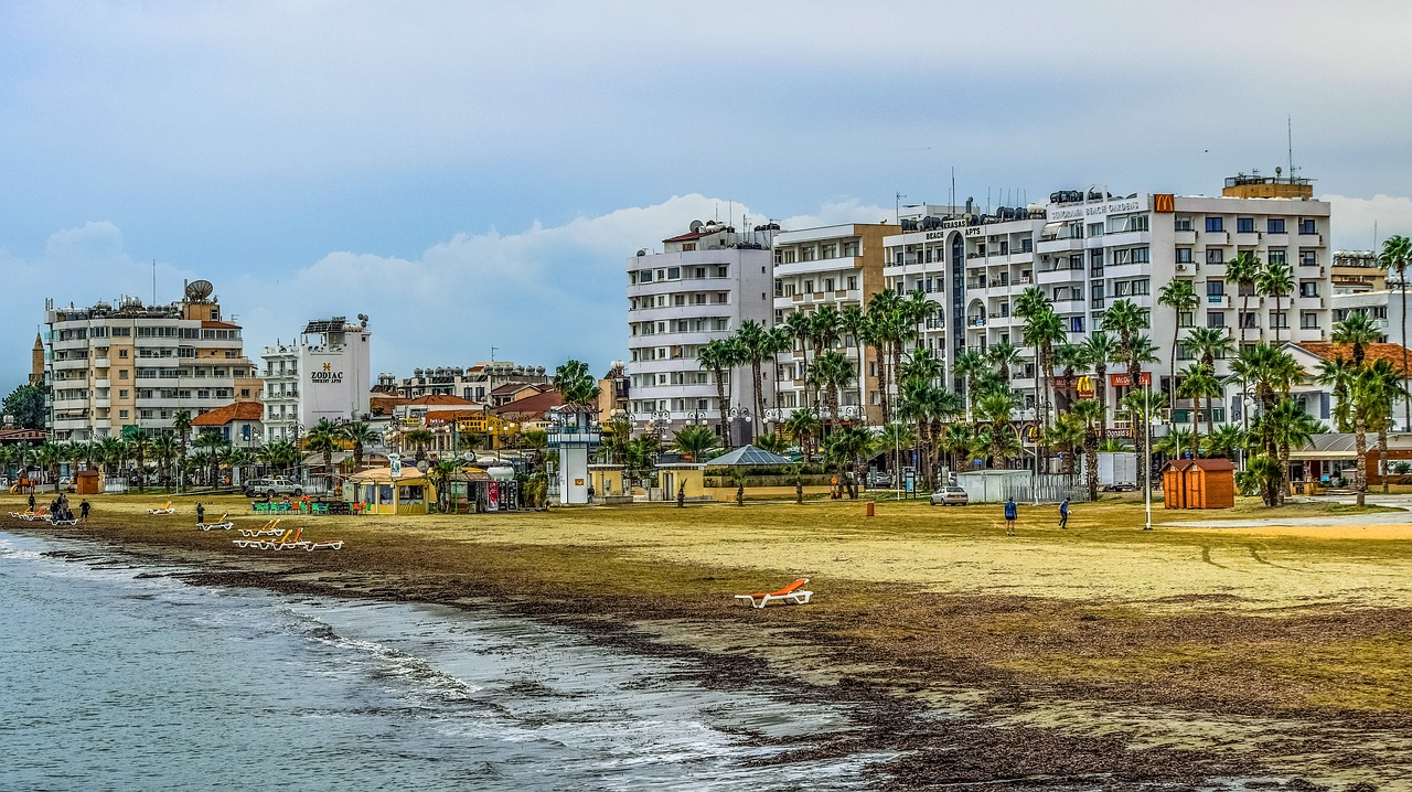 cyprus  larnaca  town beach free photo