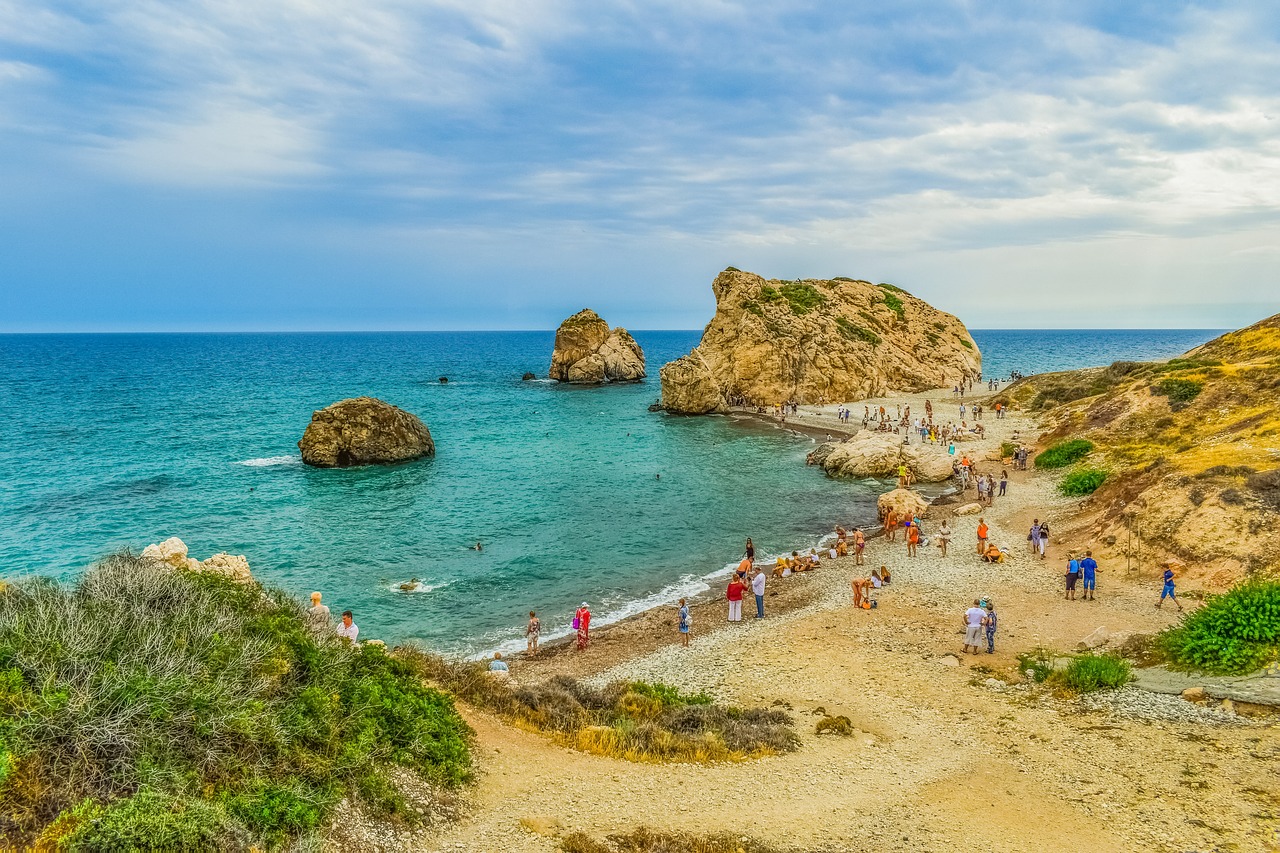 cyprus  aphrodite's rock  landscape free photo