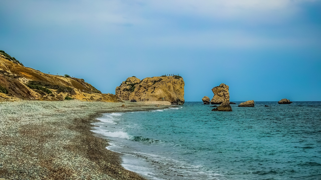 cyprus  aphrodite's rock  landscape free photo