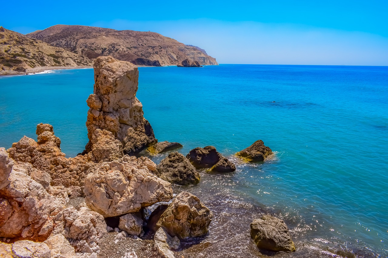 cyprus  petra tou romiou  aphrodite's rock free photo
