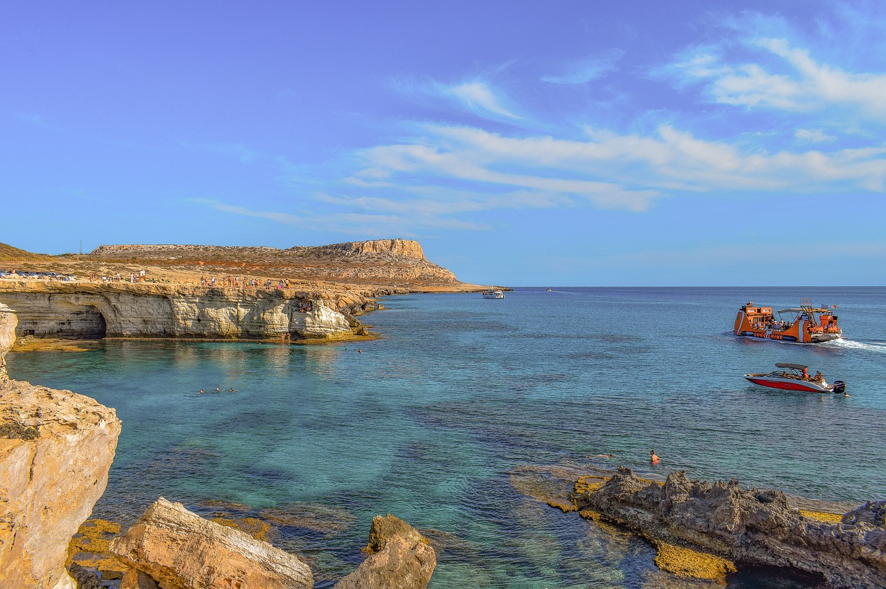 cyprus  cavo greko  sea caves free photo