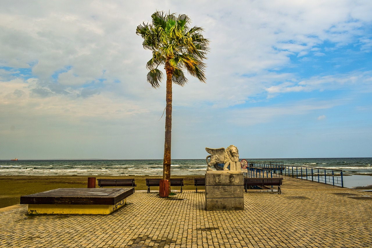 cyprus  larnaca  promenade free photo