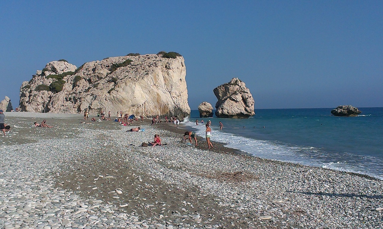 cyprus pebbly beach rock free photo