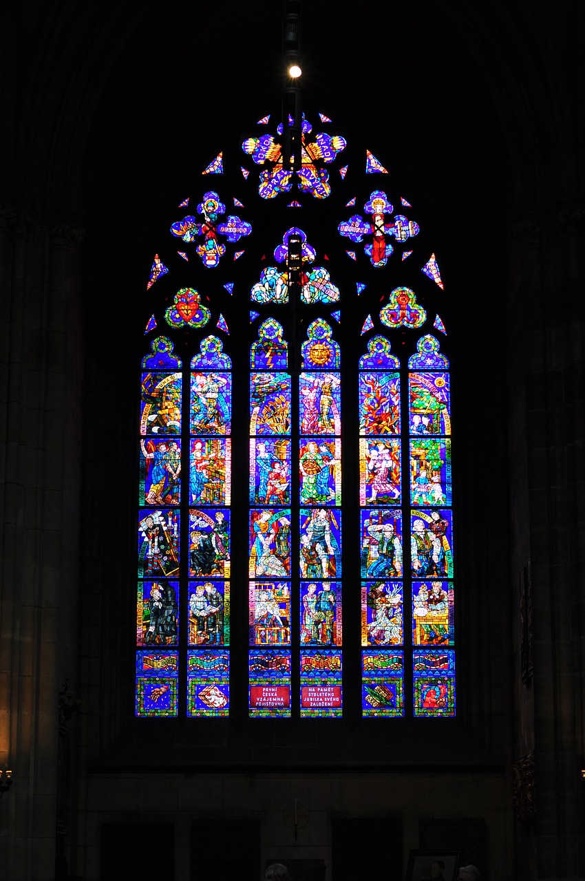 czech prague stained glass free photo