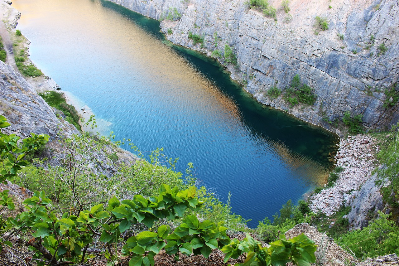 czech republic  limestone quarry  limestone free photo