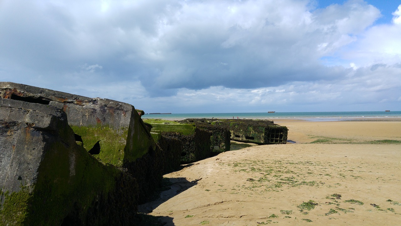 beach bunker france free photo