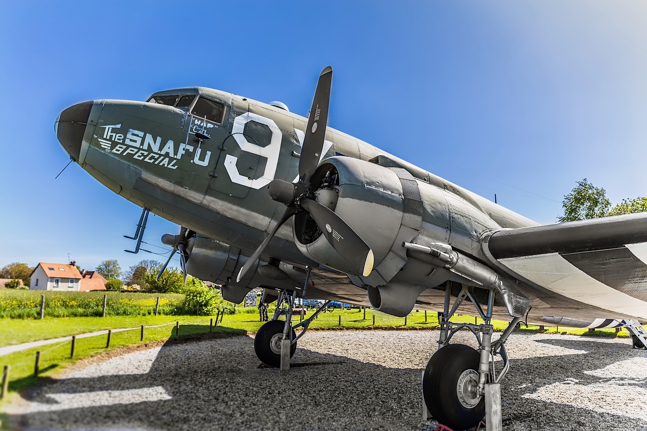 d-day  plane  c-47 free photo