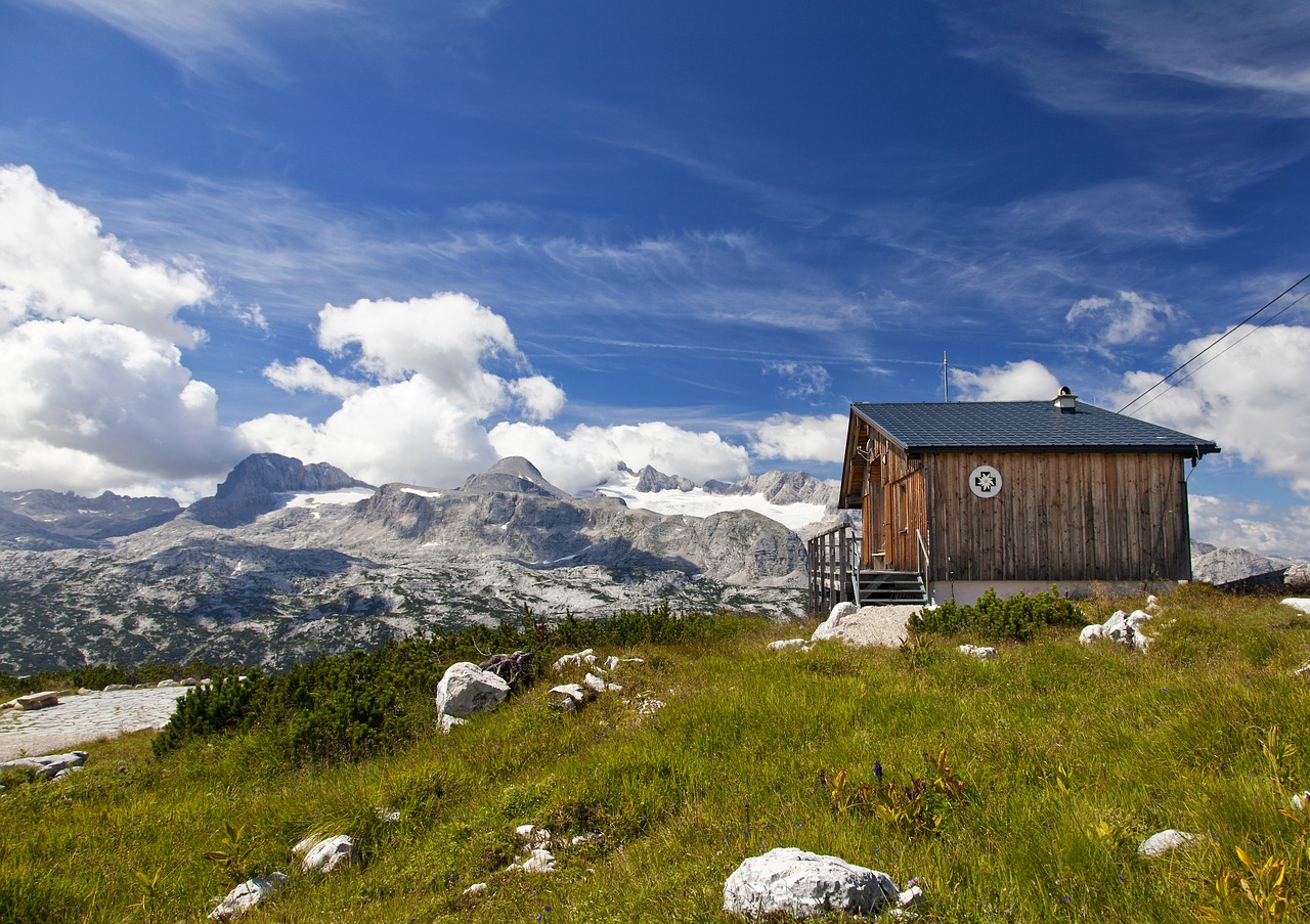 dachstein alm alpine hut free photo