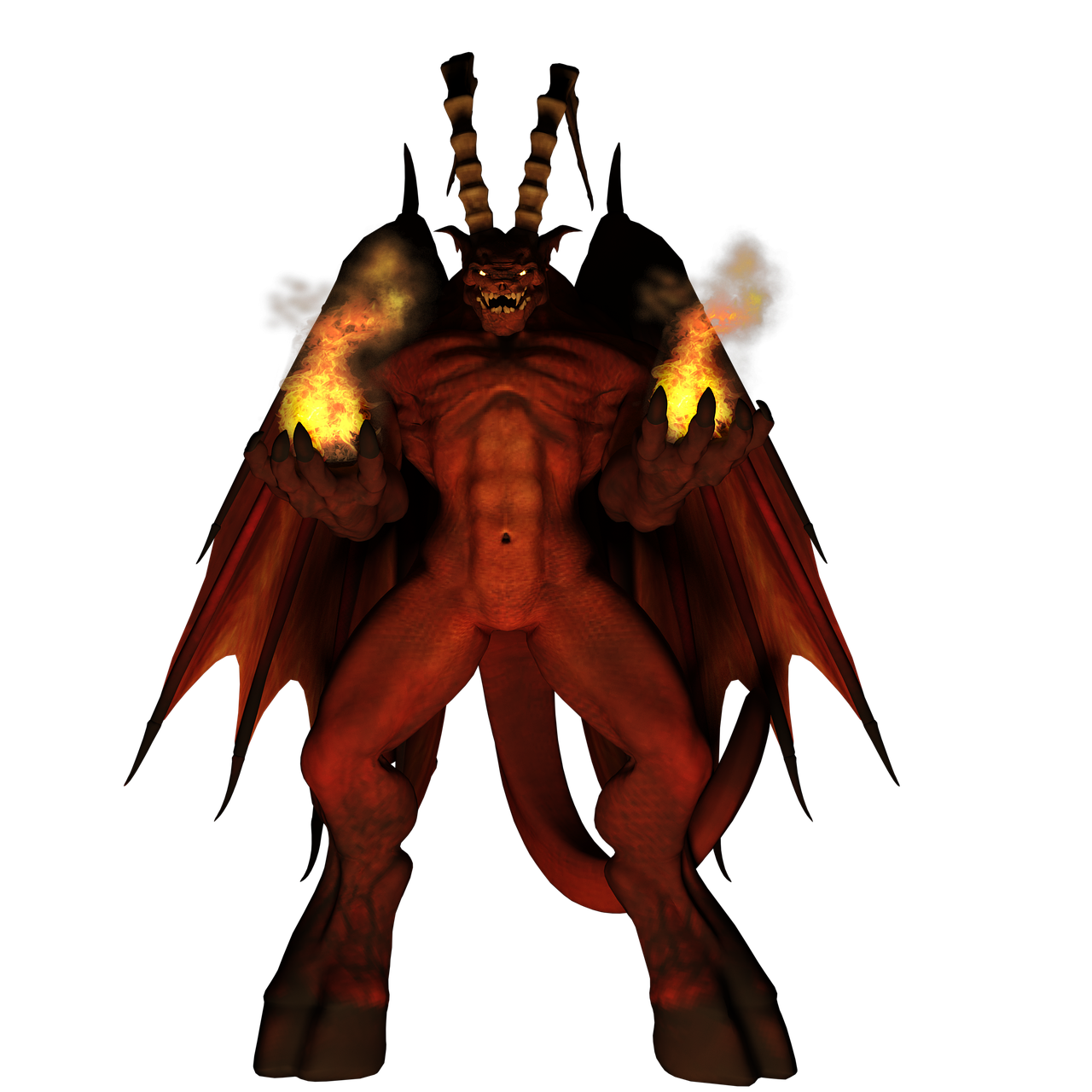 daemon  fire  evil free photo
