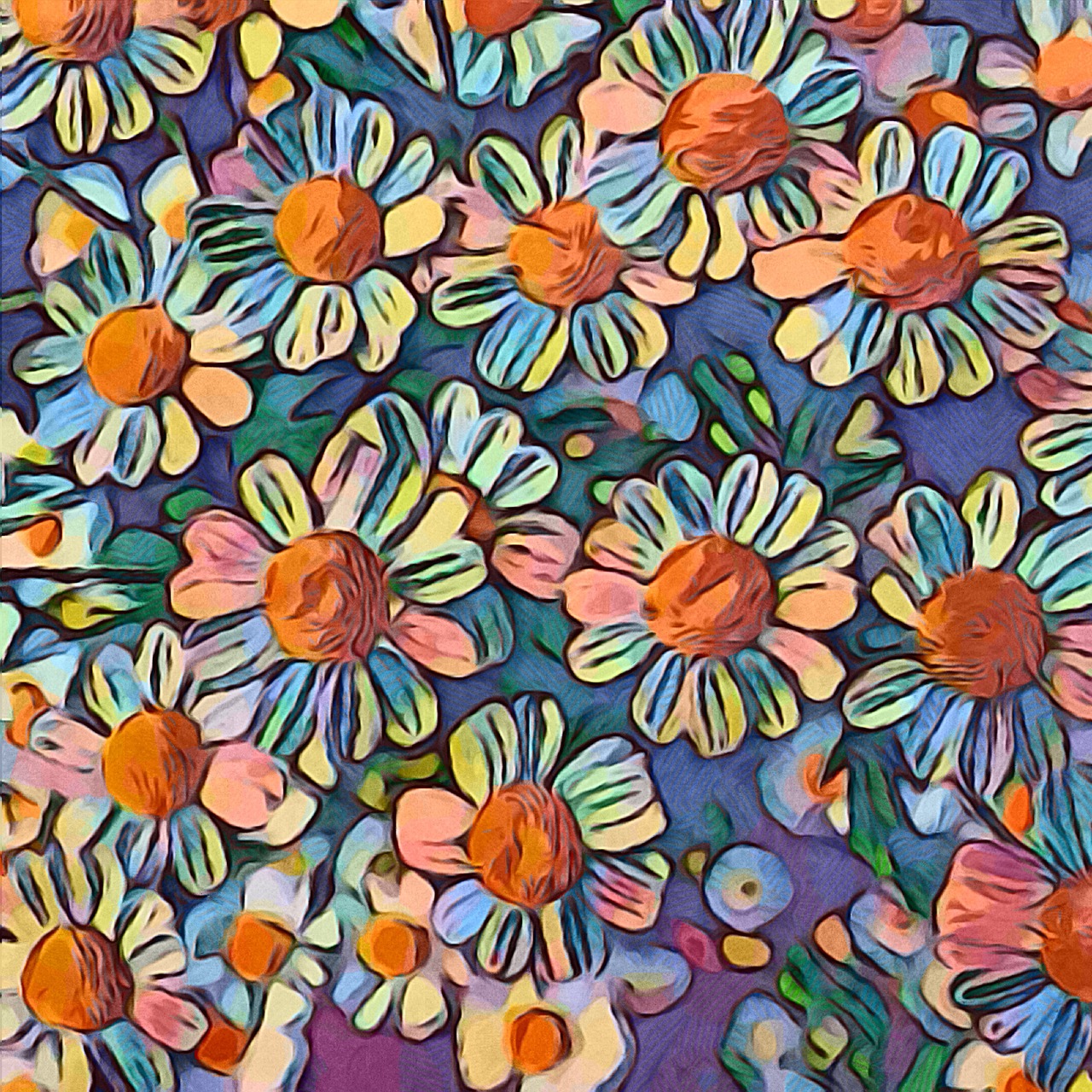 daisies  flowers  colorful free photo