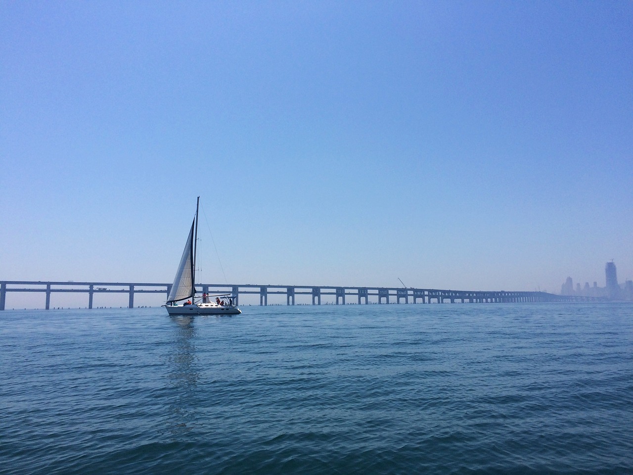 dalian sea bridge free photo