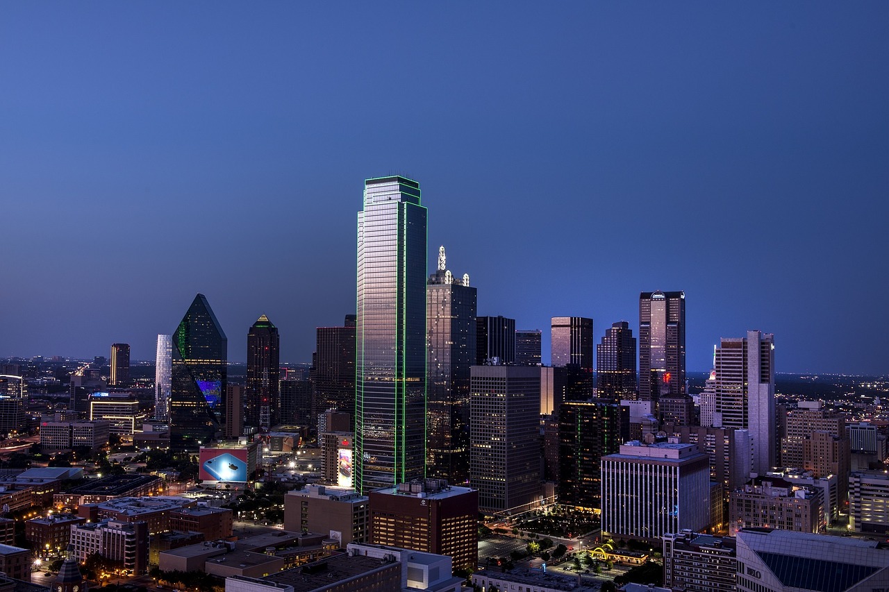 dallas skyline dusk free photo